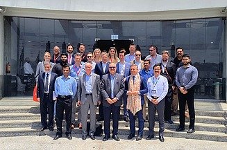 Engineering excellence and collaboration: A high-level delegation stands before one of India's major infrastructure achievements, marking a milestone in Austrian-Indian economic relations.