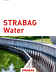 Coverbild mit einer Wasseraufbereitungsanlage, dem Schriftzug „STRABAG Water“ und dem STRABAG‑Claim „WORK ON PROGRESS“.
